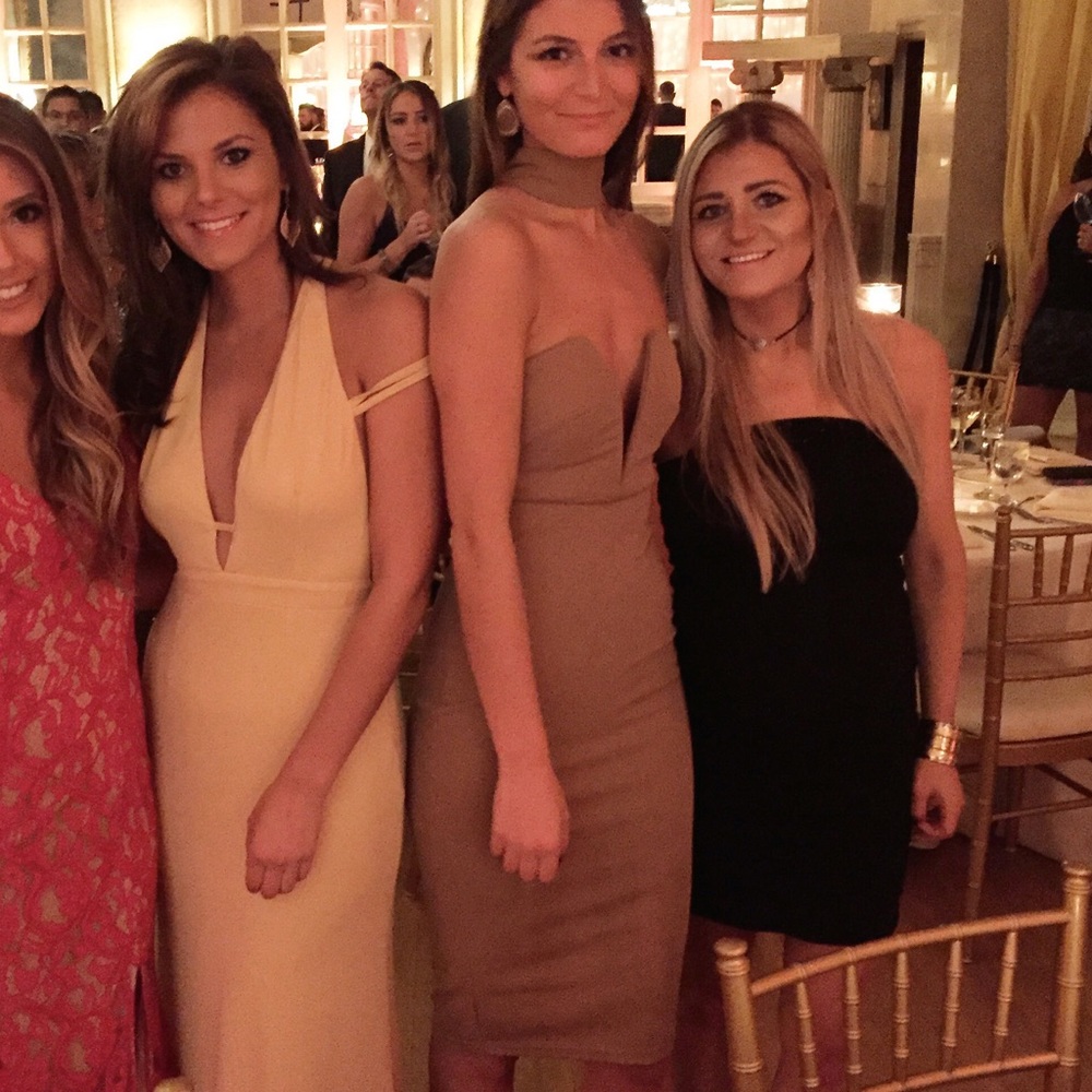 Nude midi dress